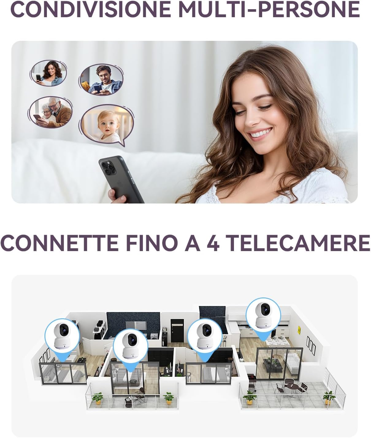 Comfyer Babyphone Smart con Fotocamera 2K - immagine 7