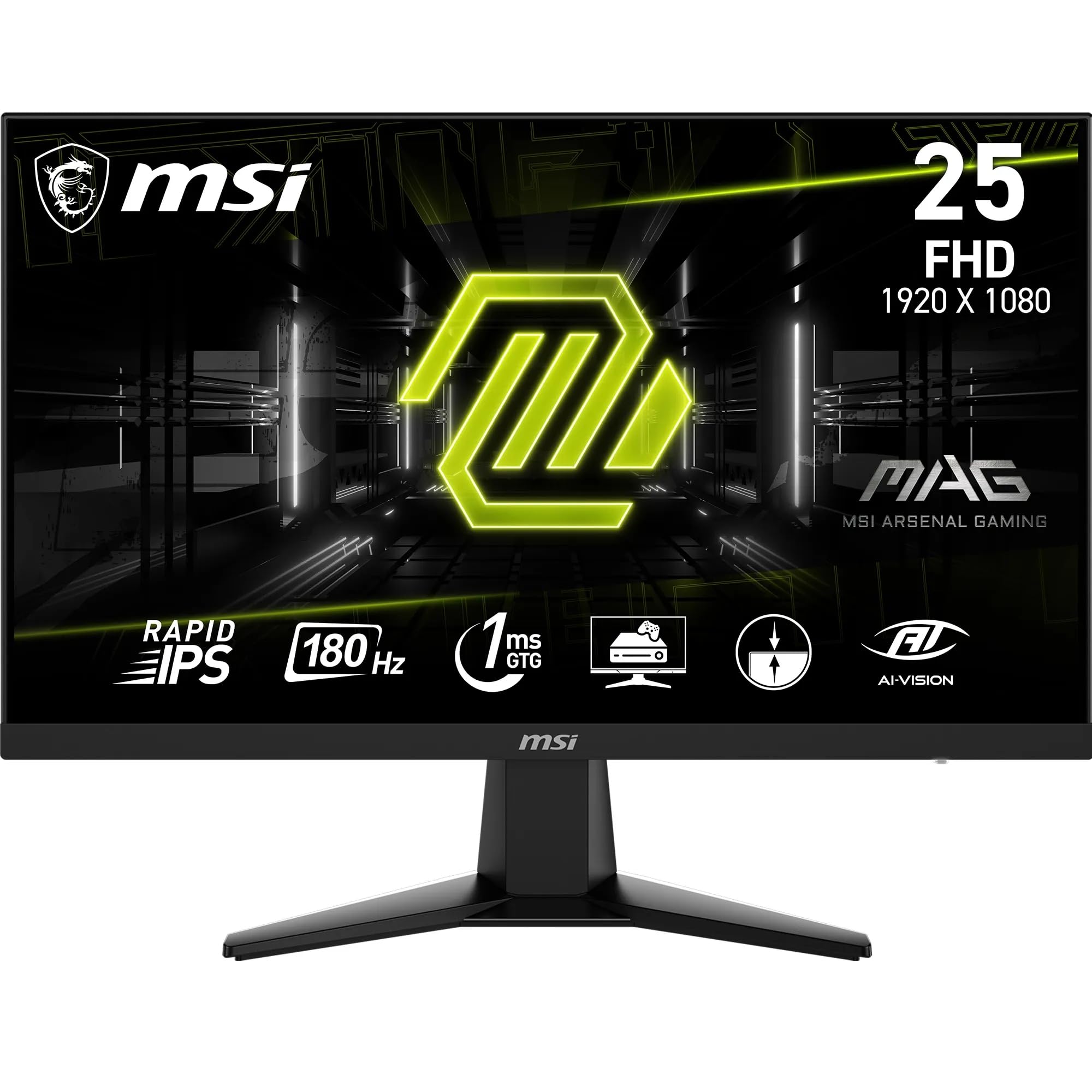 Msi MAG 256F Monitor Gaming 24,5" FHD IPS 180Hz, Nero