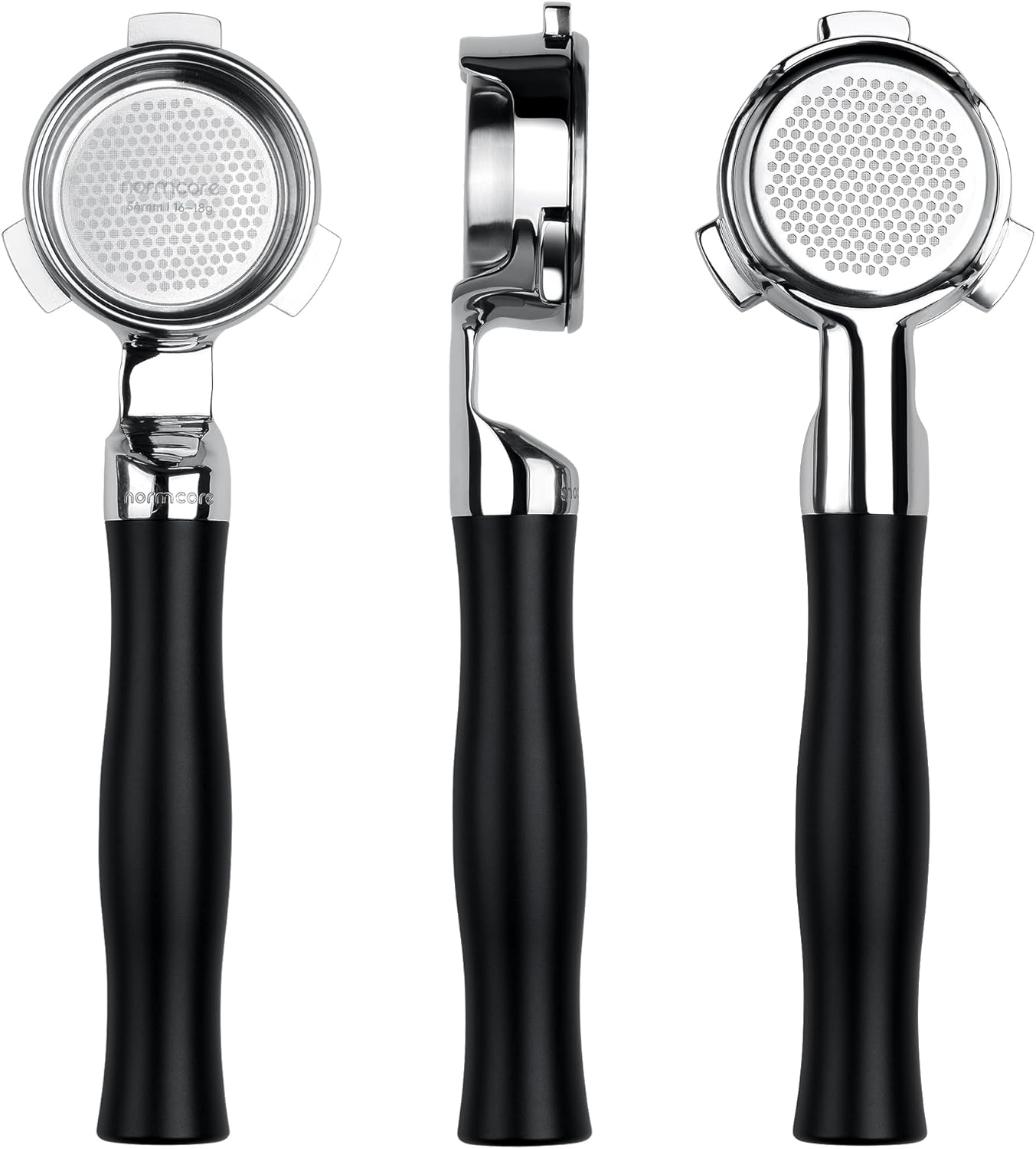 Normcore Portafiltro Senza Fondo 54mm, Nero - immagine 1