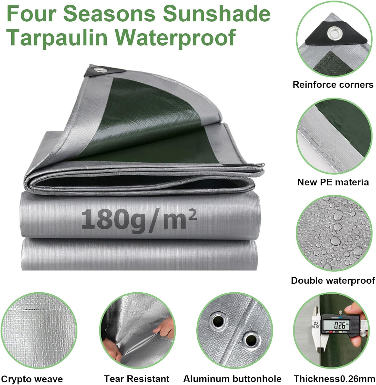 Telone per Esterni Impermeabile 180 g/m² 4x6m