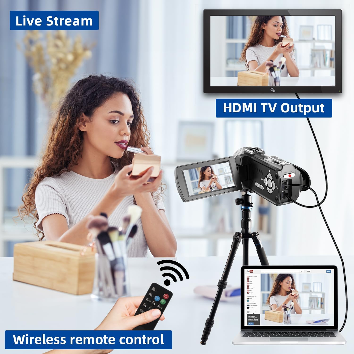 Videocamera 4K 64MP 30FPS con Microfono Wireless - immagine 3