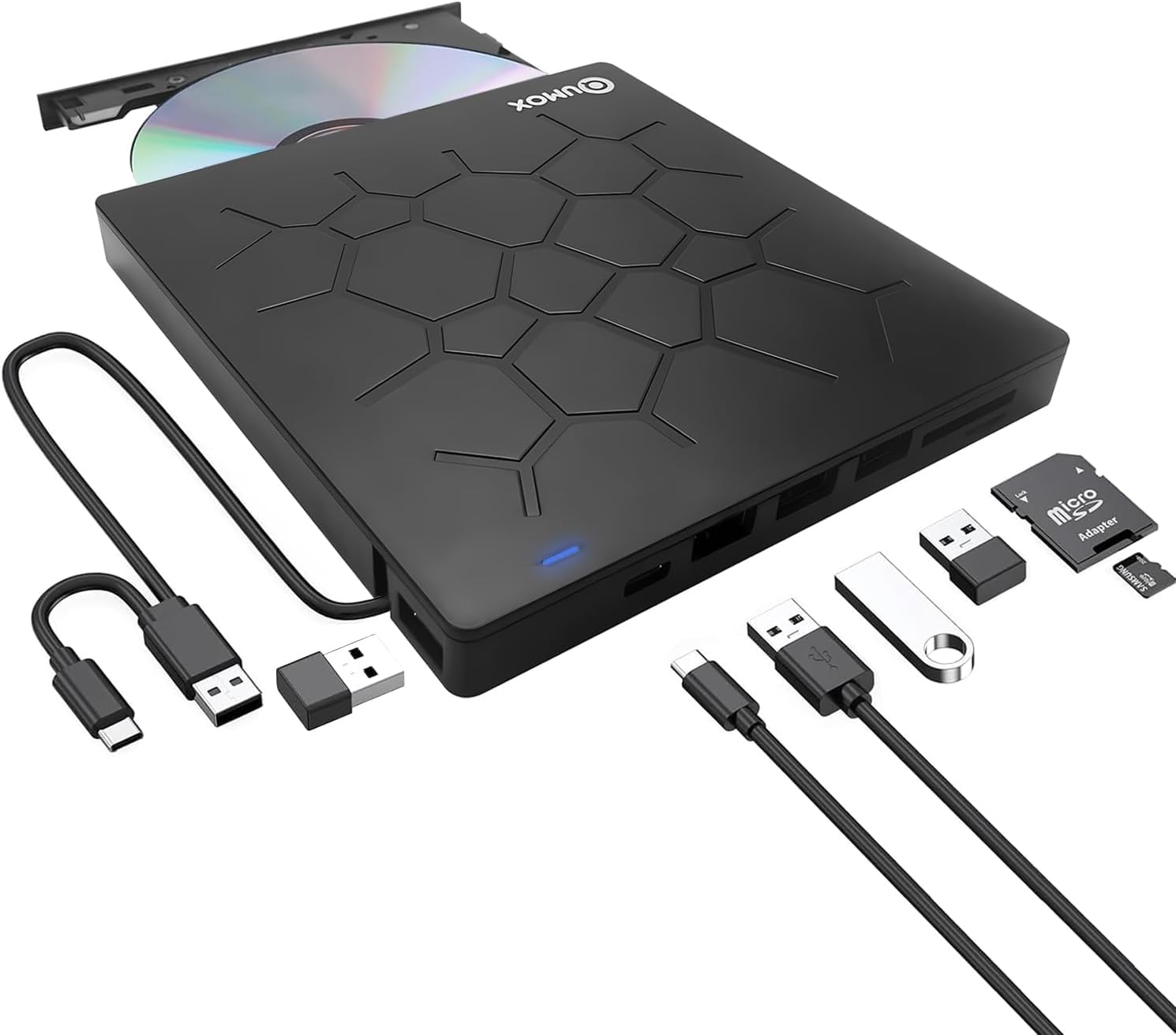 QUMOX Masterizzatore Esterno DVD/CD USB 3.0