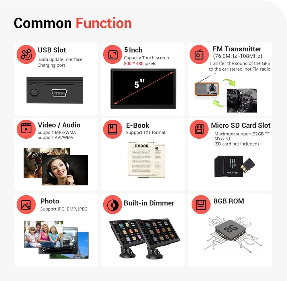 Newfun Navigatore Camion e Auto 5 Pollici GPS - immagine 6