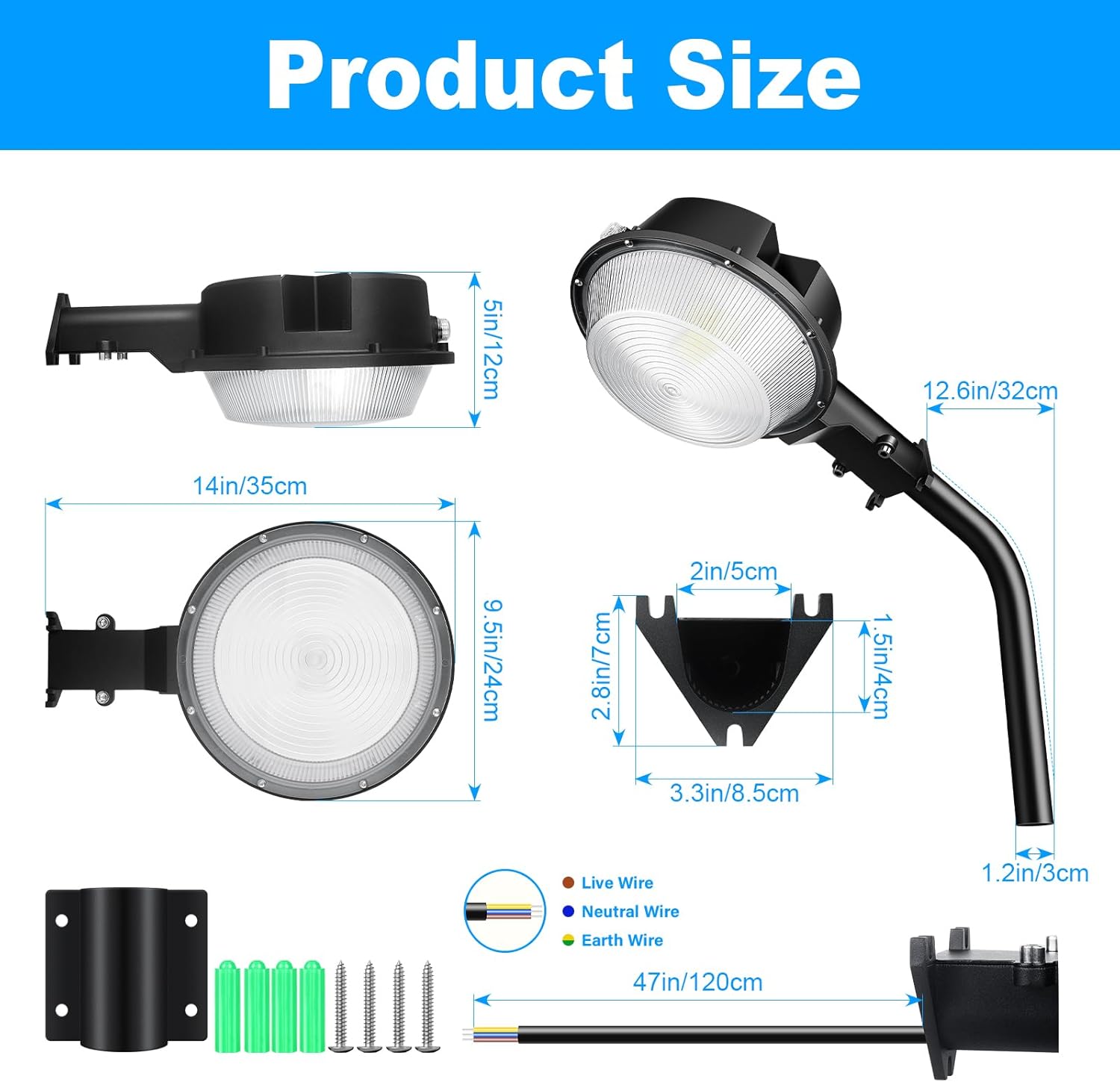 Rigidon Lampione LED 100W 10000LM Impermeabile - immagine 2