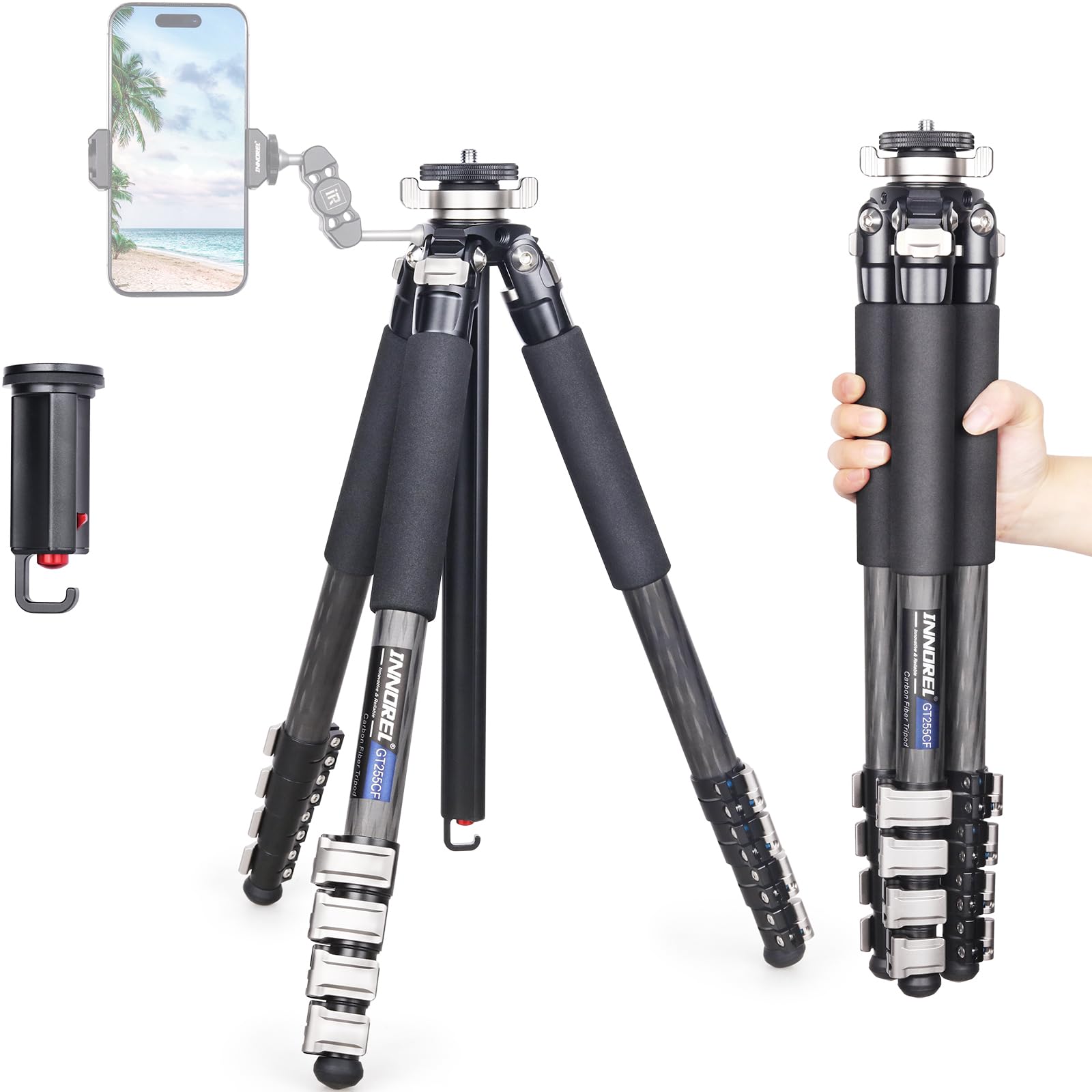 Innorel Treppiede da Viaggio GT255CF in Fibra di Carbonio