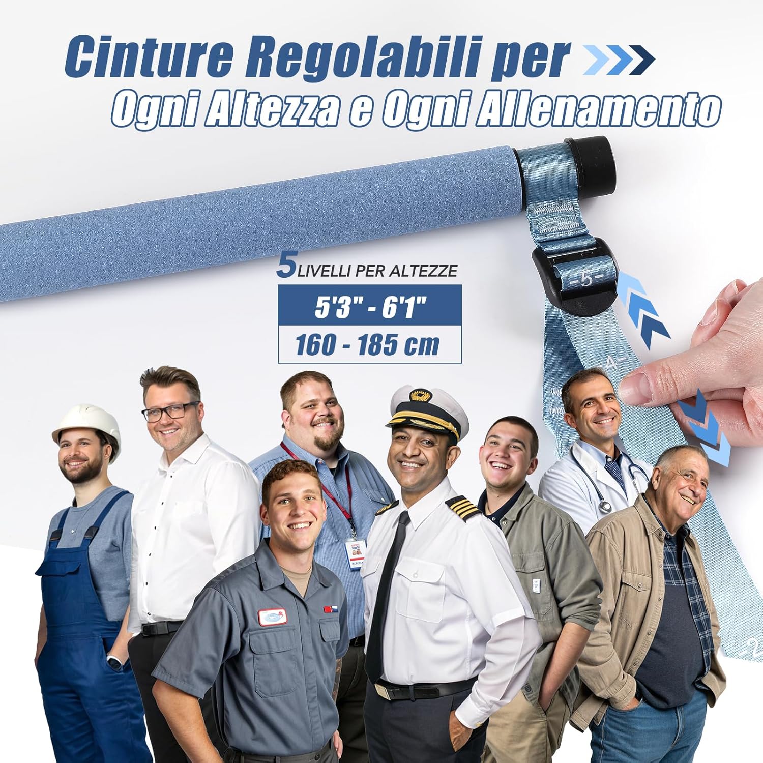 Alongsong Kit Pilates con 6 Elastici e Accessori - immagine 4