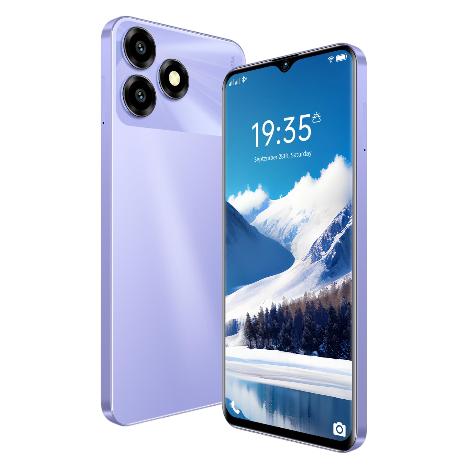 Telefono Android Sbloccato 6.52" - 4G LTE, Android 11 (Viola)
