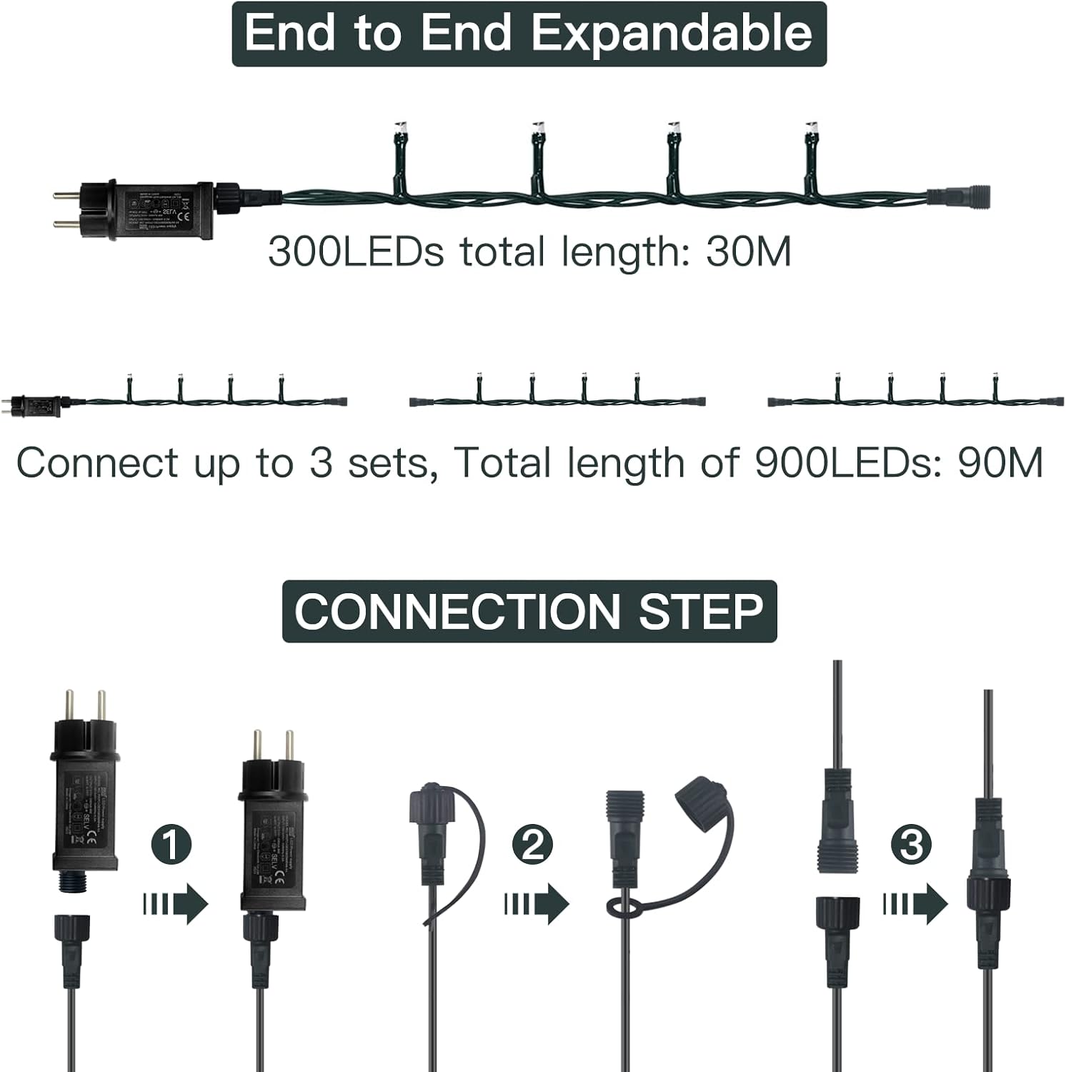 Shineled Luci Albero di Natale 30M 300 LED - immagine 4