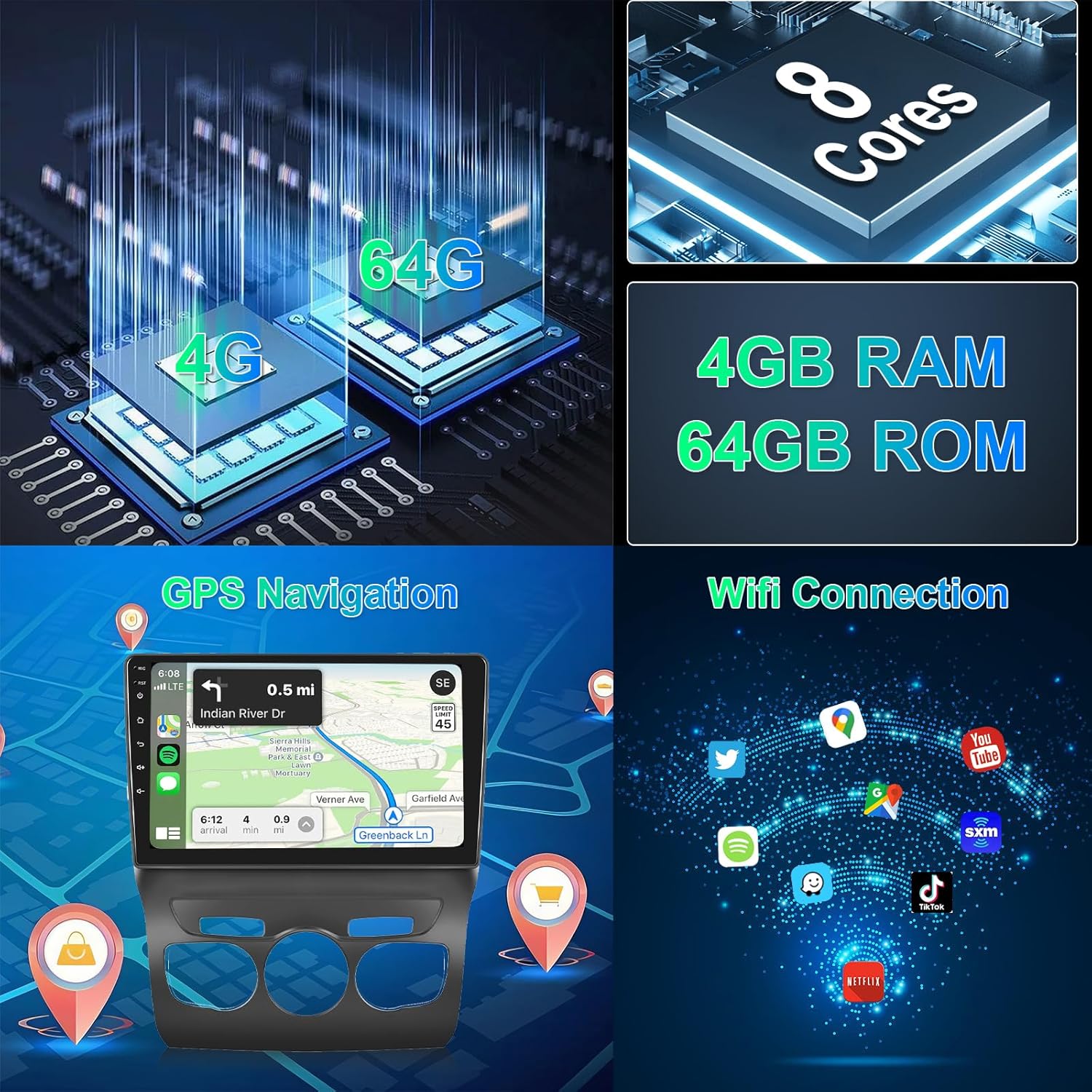 Hodozzy Autoradio Android 10 Pollici per Citroen C4 B7 C4L DS4 - immagine 3