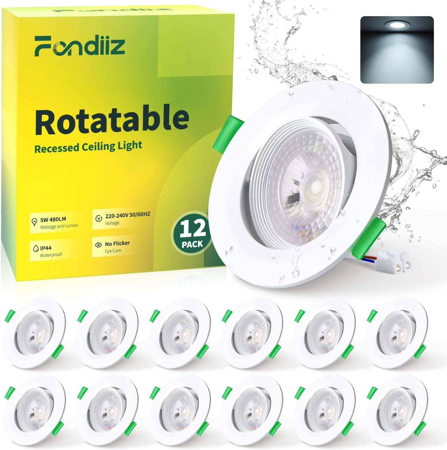 Faretti LED da Incasso Orientabili 5W, Set 12 - immagine 1