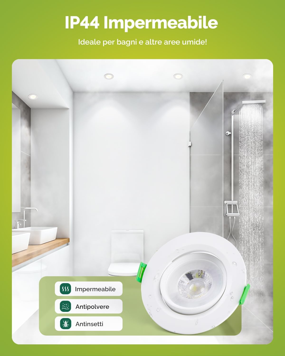 Faretti LED da Incasso Orientabili 5W, Set 12 - immagine 4