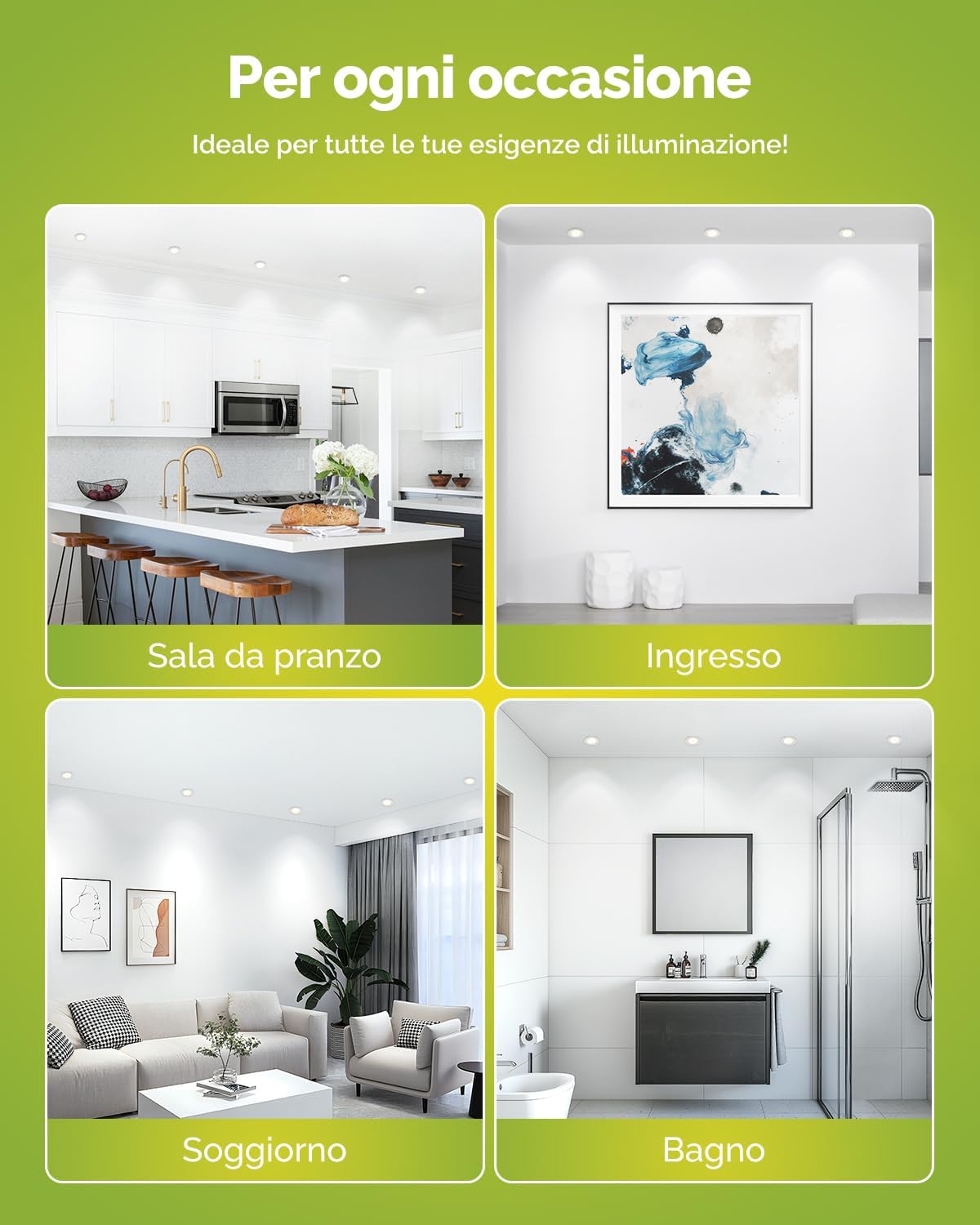 Faretti LED da Incasso Orientabili 5W, Set 12 - immagine 7