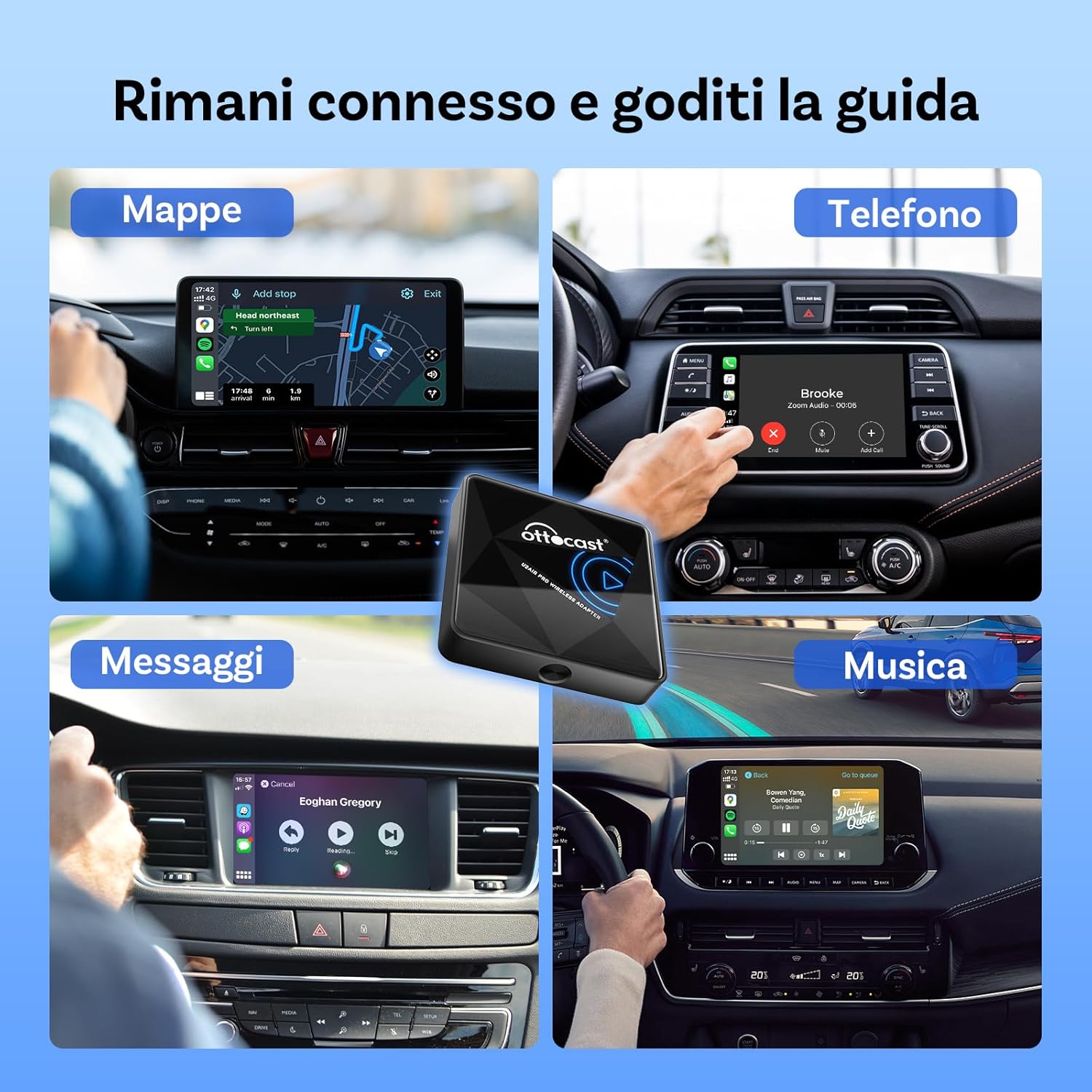 Ottocast U2Air Pro - Adattatore CarPlay Wireless - immagine 2