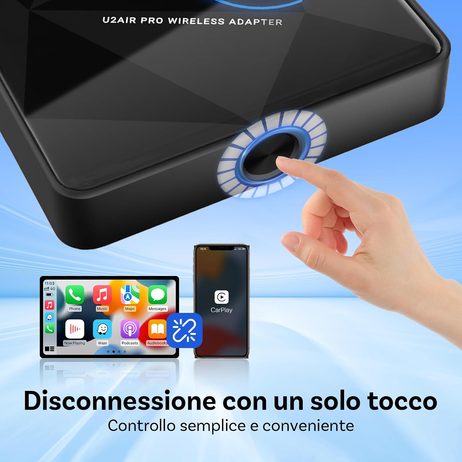 Ottocast U2Air Pro - Adattatore CarPlay Wireless - immagine 5