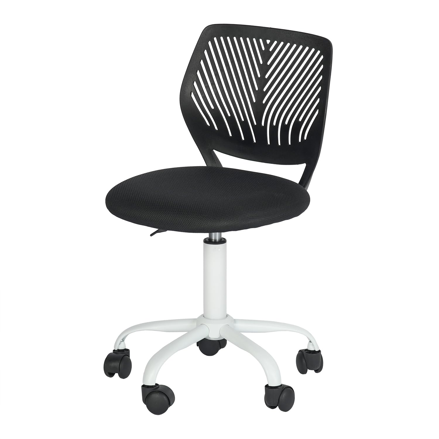 Furniturer Sedia da Scrivania Girevole Regolabile, Nera