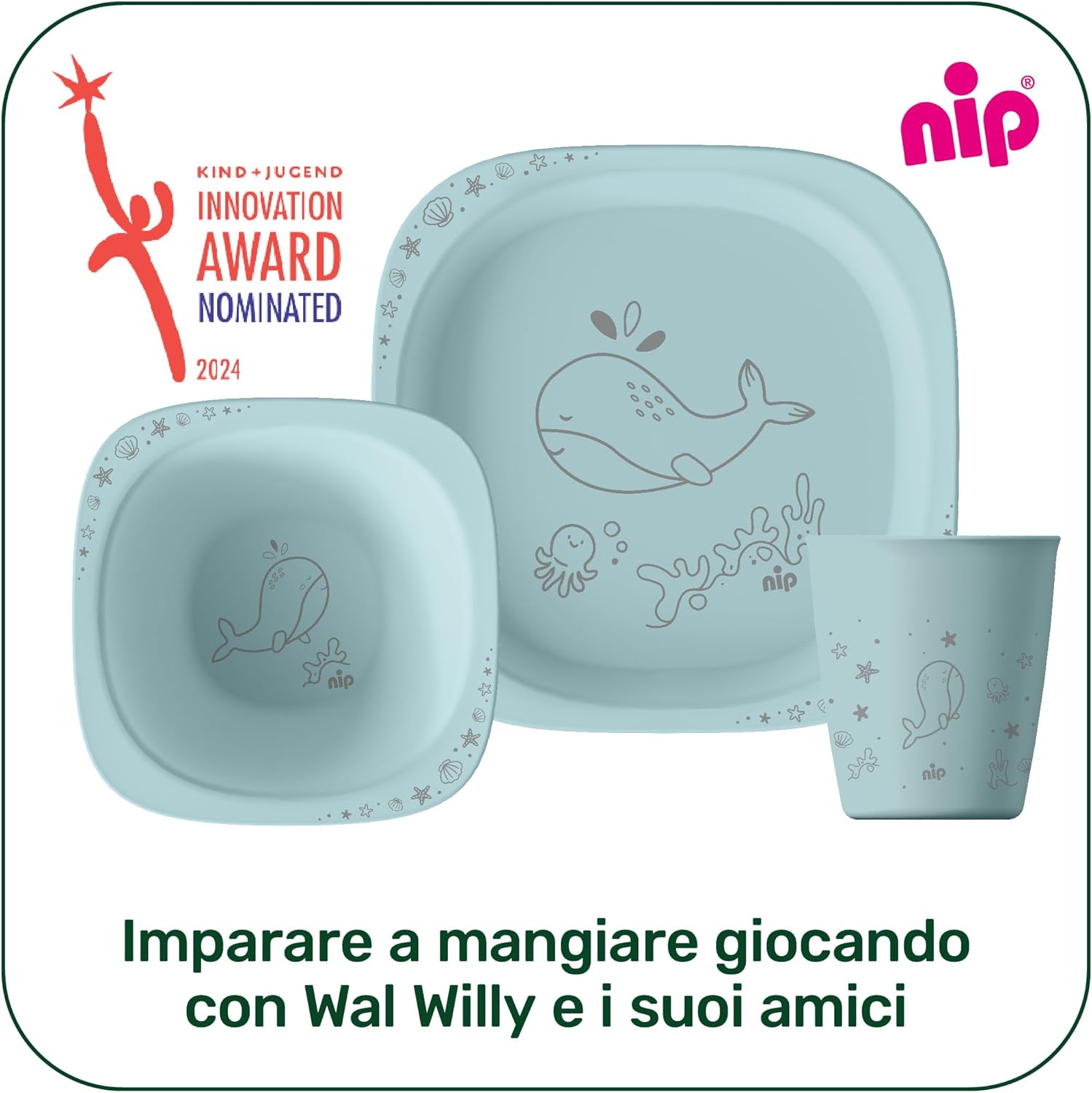 Nip Bicchiere Sostenibile per Bambini (2 pezzi), Verde - immagine 4