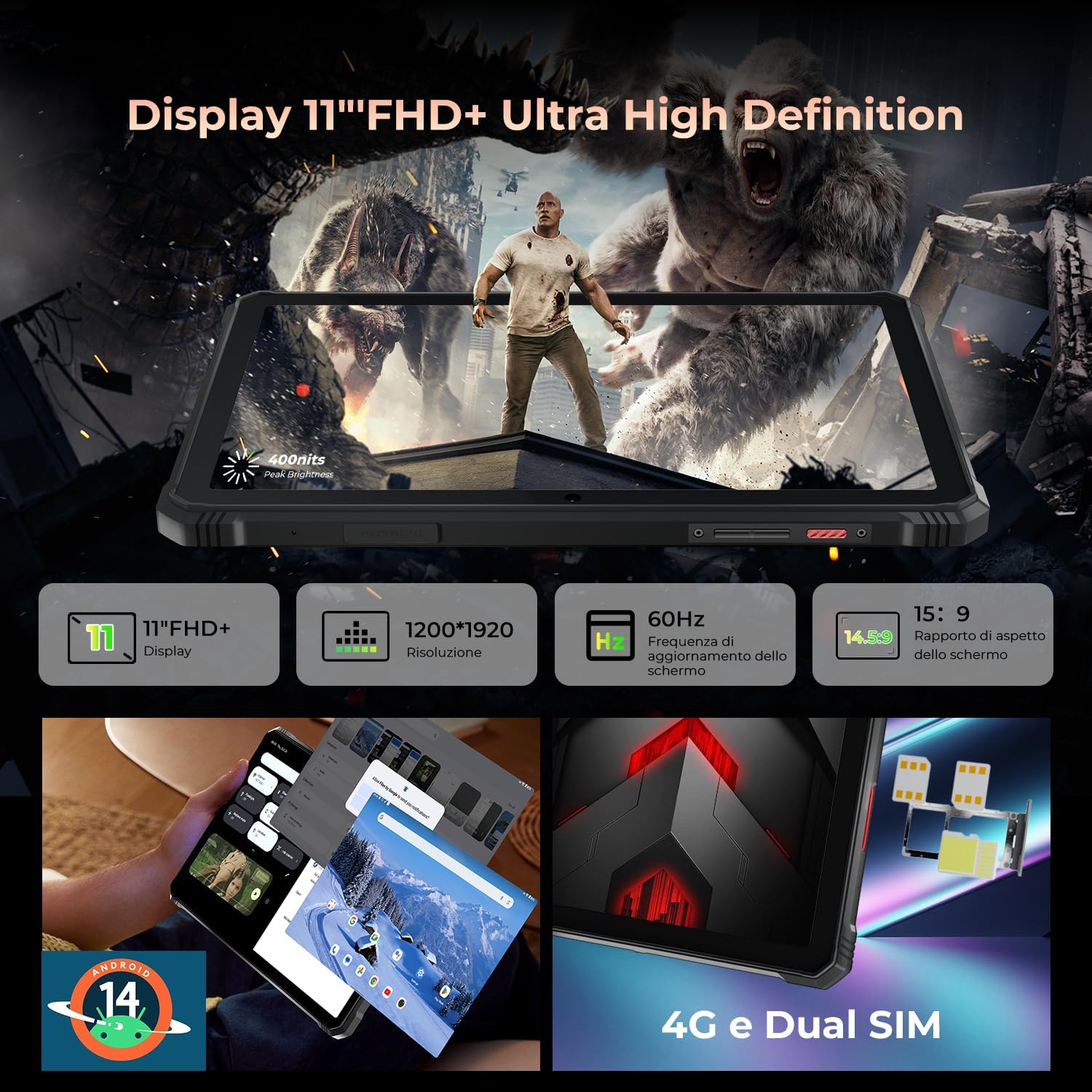 Hotwav R9 Pro 2025 Tablet Rugged 11 pollici Android 14 | Velz