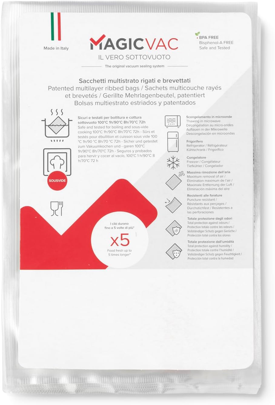 Magic Vac - 100 Sacchetti Sottovuoto 20x30cm - immagine 1