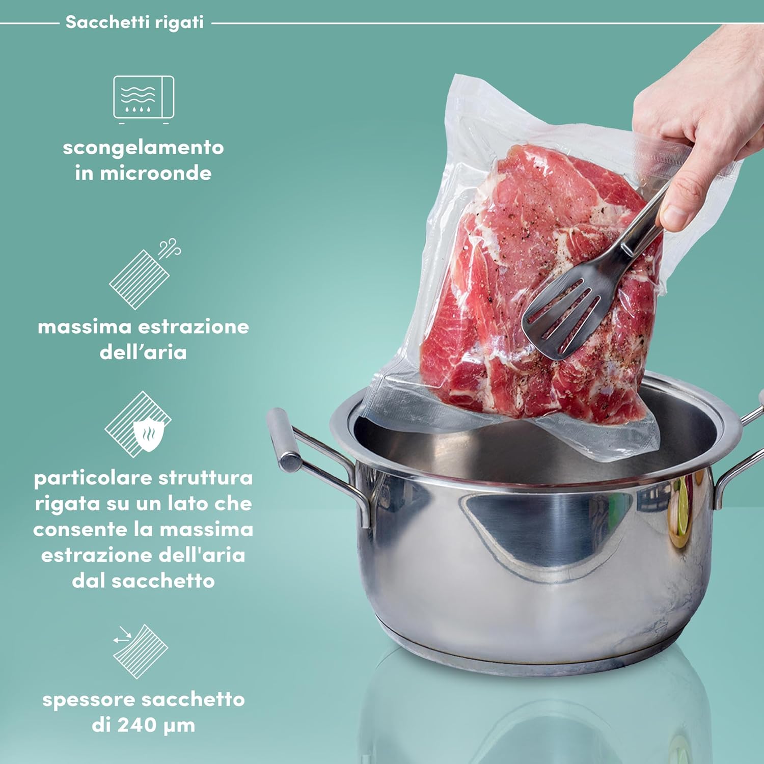 Magic Vac - 100 Sacchetti Sottovuoto 20x30cm - immagine 3