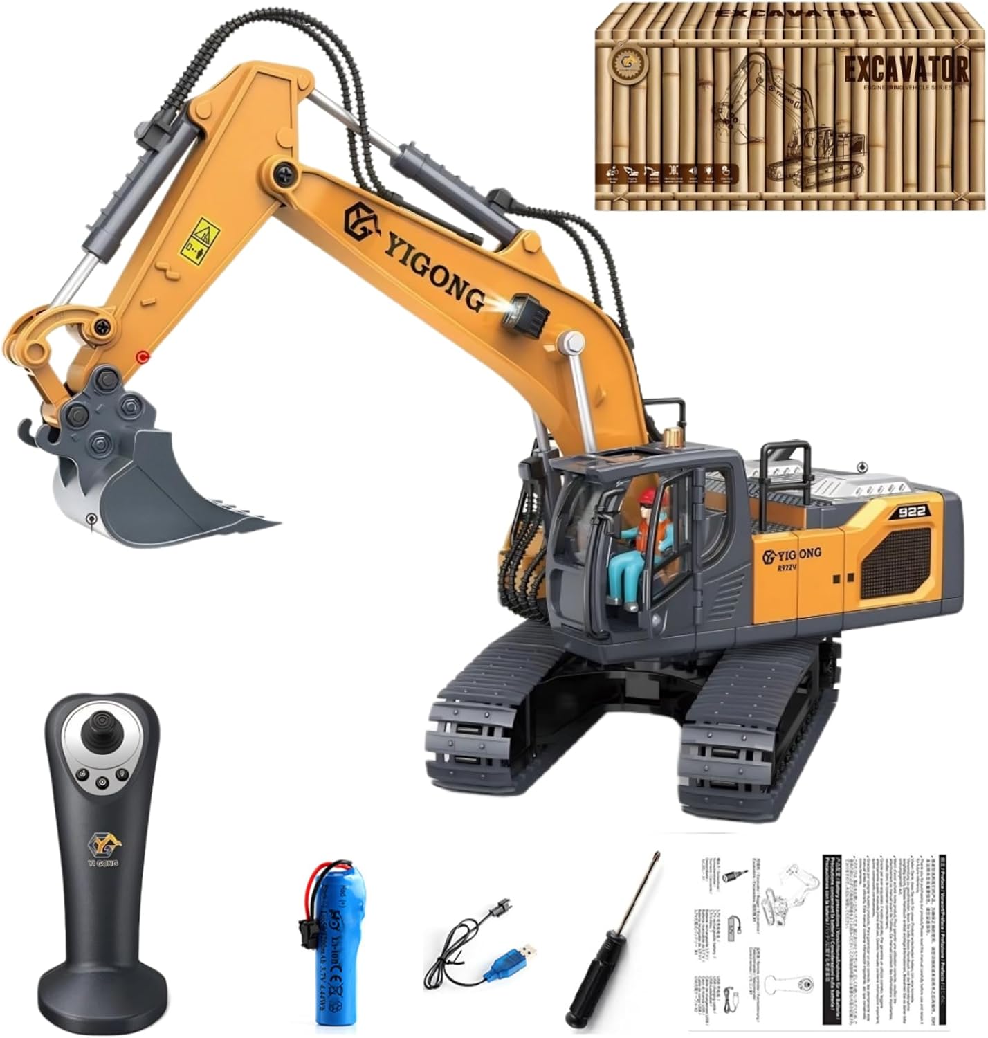 Ezweiji Escavatore Telecomandato 11 Canali 1:20 - immagine 1