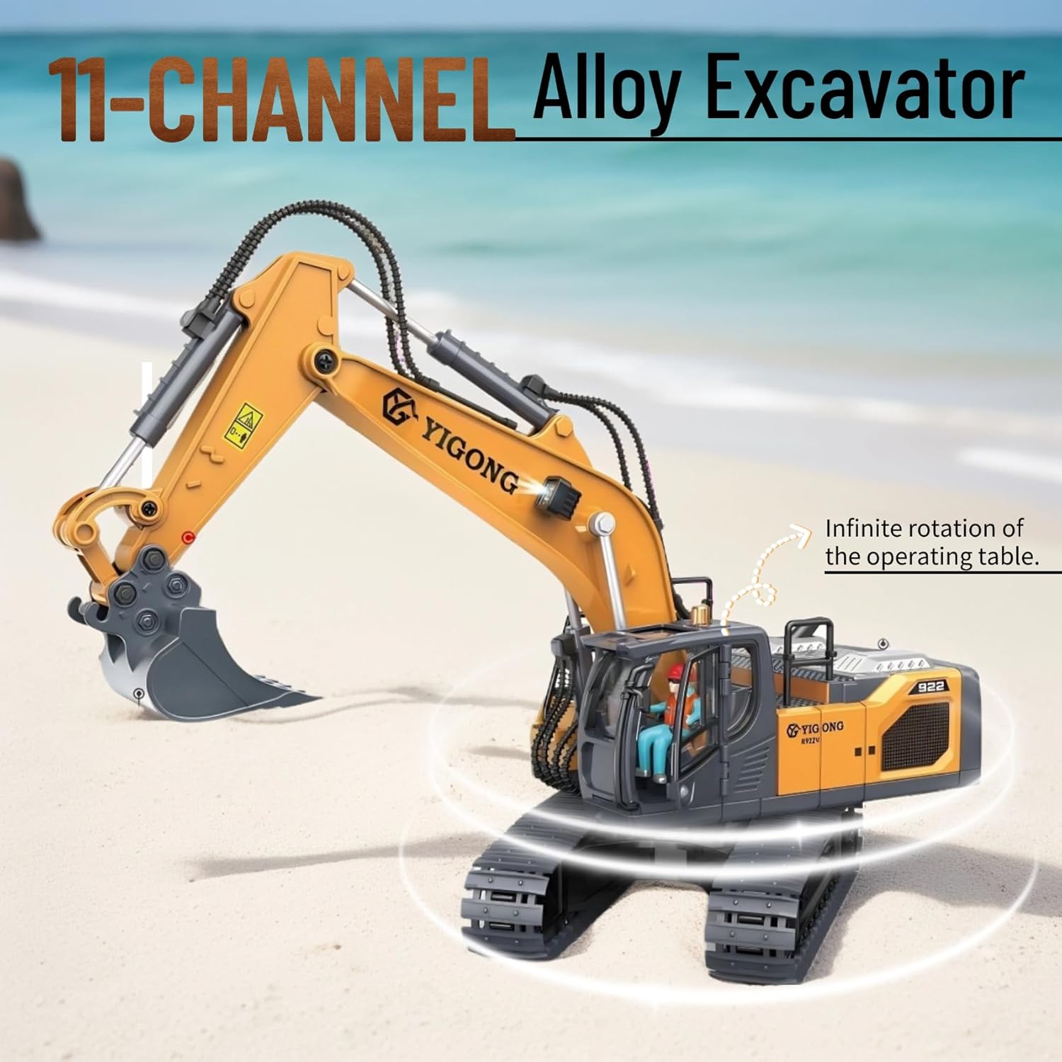 Ezweiji Escavatore Telecomandato 11 Canali 1:20 - immagine 2