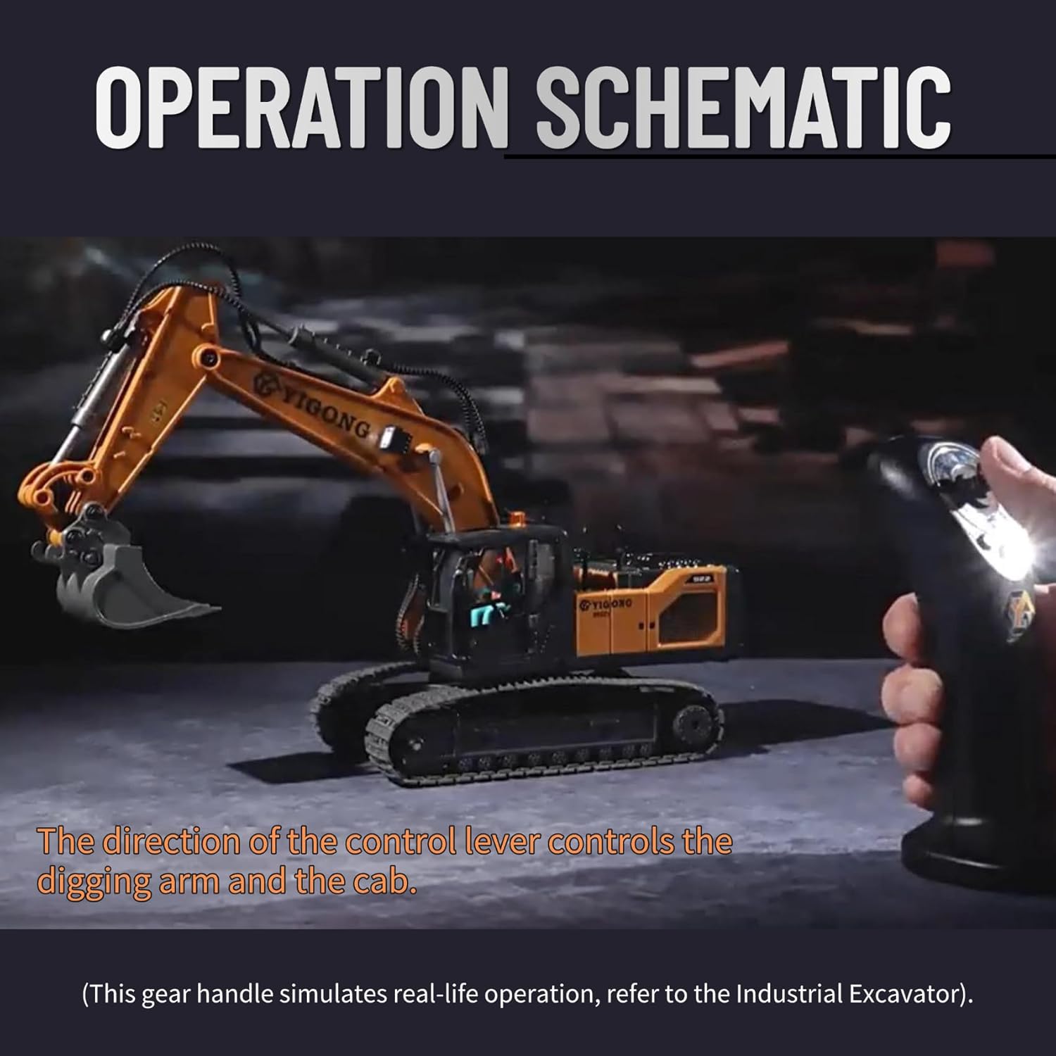 Ezweiji Escavatore Telecomandato 11 Canali 1:20 - immagine 7