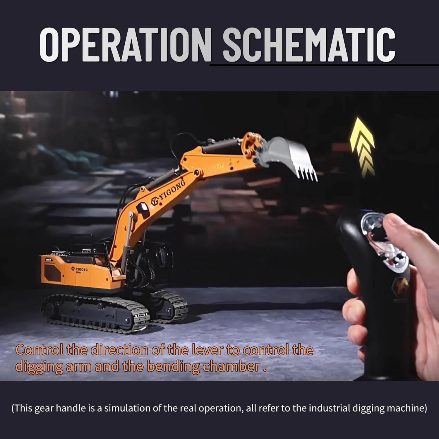 Ezweiji Escavatore Telecomandato 11 Canali 1:20 - immagine 8