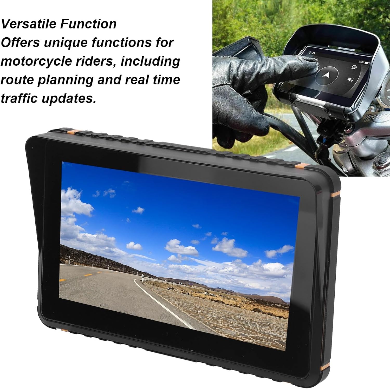 Navigatore GPS Moto Touch Screen 7 Pollici Impermeabile - immagine 2