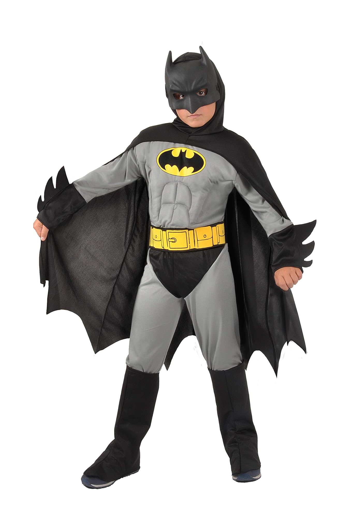 Ciao- Batman costume travestimento bambino originale DC Comics con muscoli imbottiti