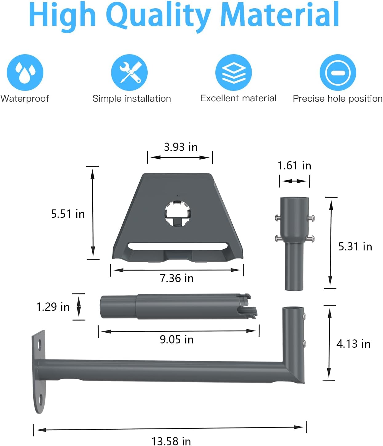 Supporto Starlink Gen 3 Survadv Wall Mount Regolabile 360° - immagine 2