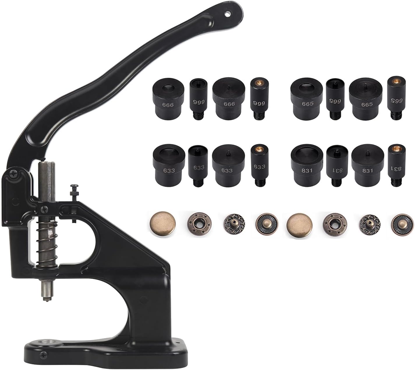 WUTA Macchina per Occhielli con Set di matrici