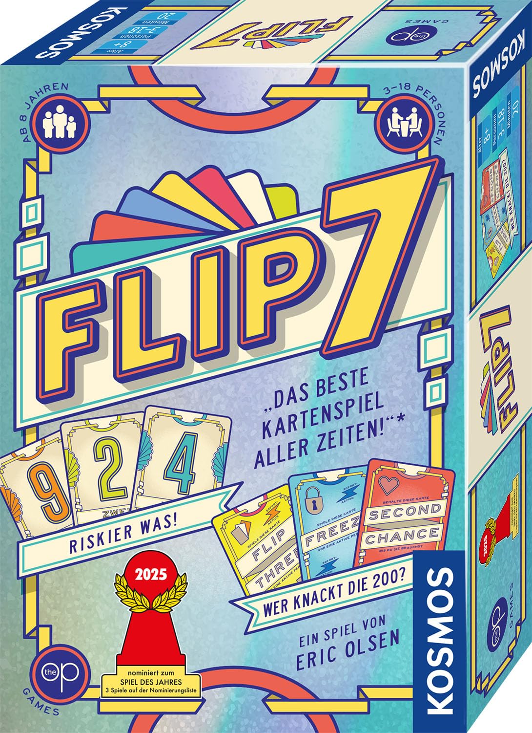 KOSMOS 685430 Flip 7, edizione tedesca, gioco di carte con principio Black Jack rapido e semplice, per 3-18 persone dagli 8 anni, gioco per grandi gruppi