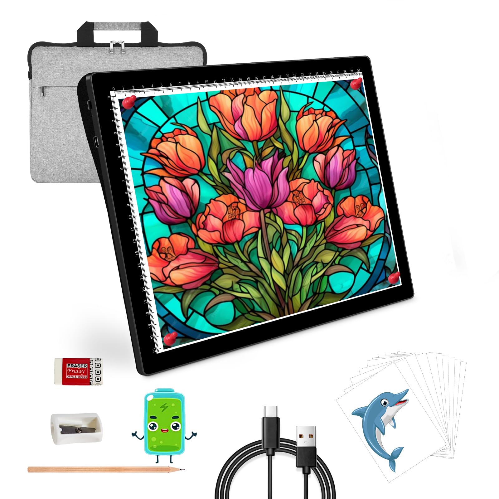 KEIRLIGHT Tavola Luminosa A4 Ricaricabile