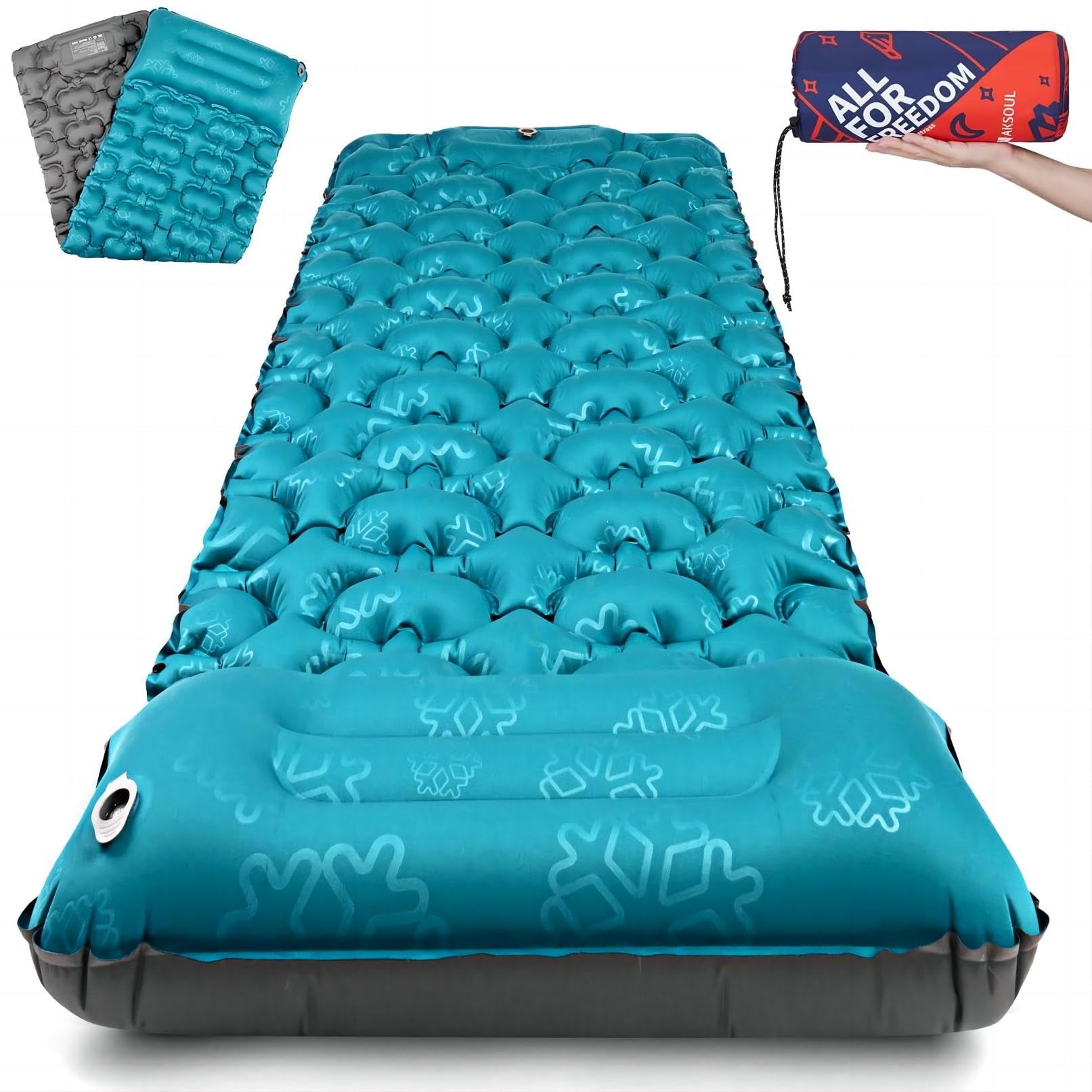 Aksoul Materassino Campeggio Gonfiabile Autogonfiabile Singolo 10cm