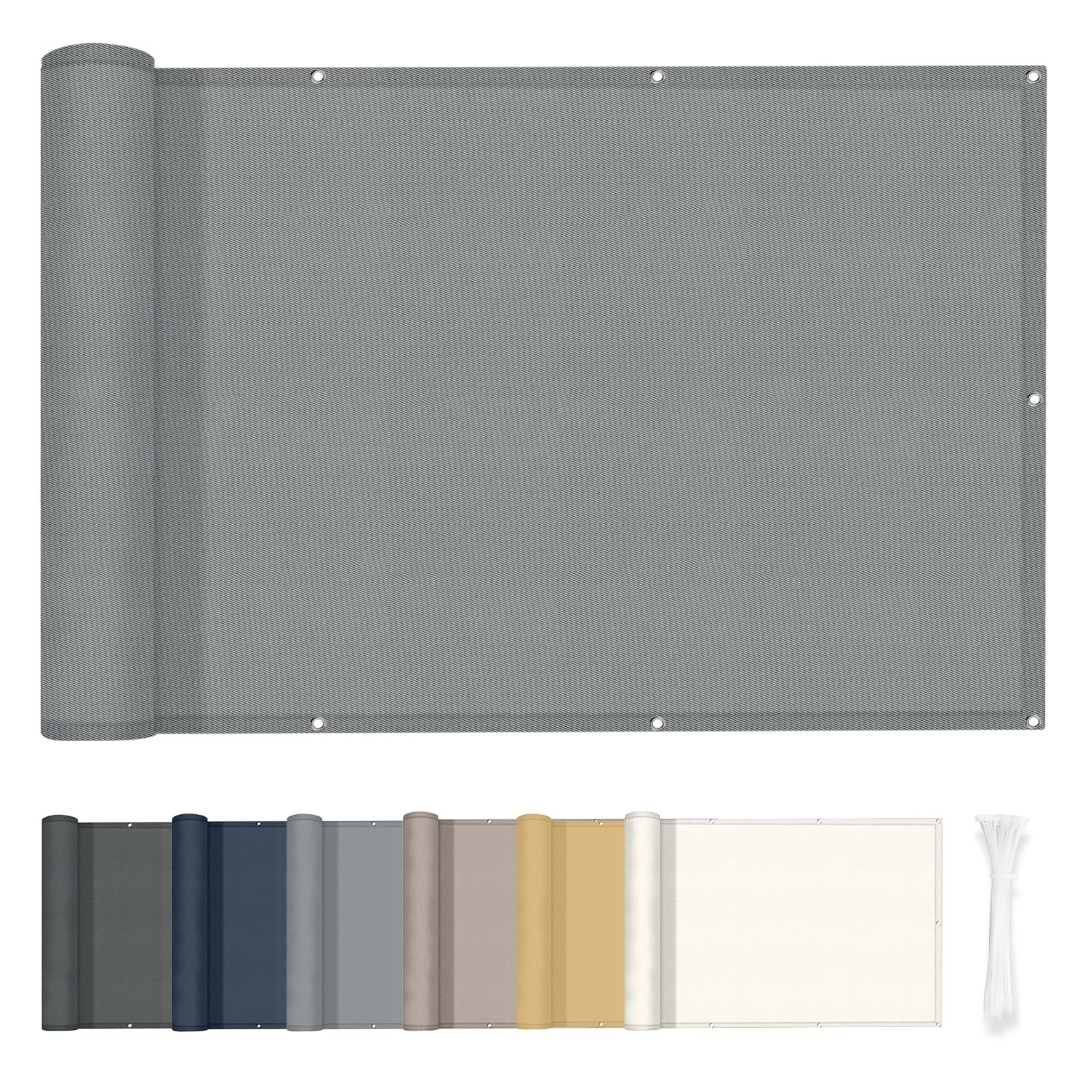 HENG FENG Frangivista per Balcone 0.9x10m, Light Grigio