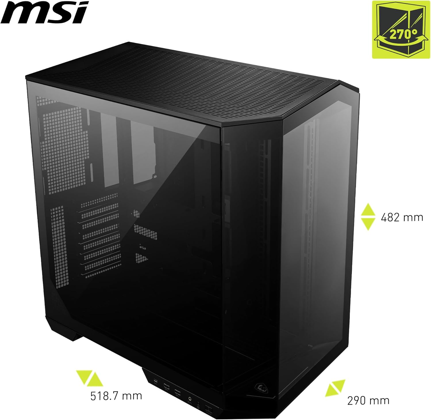 Msi MAG PANO 100L PZ - Case PC ATX, USB 20Gbps Type-C - immagine 2
