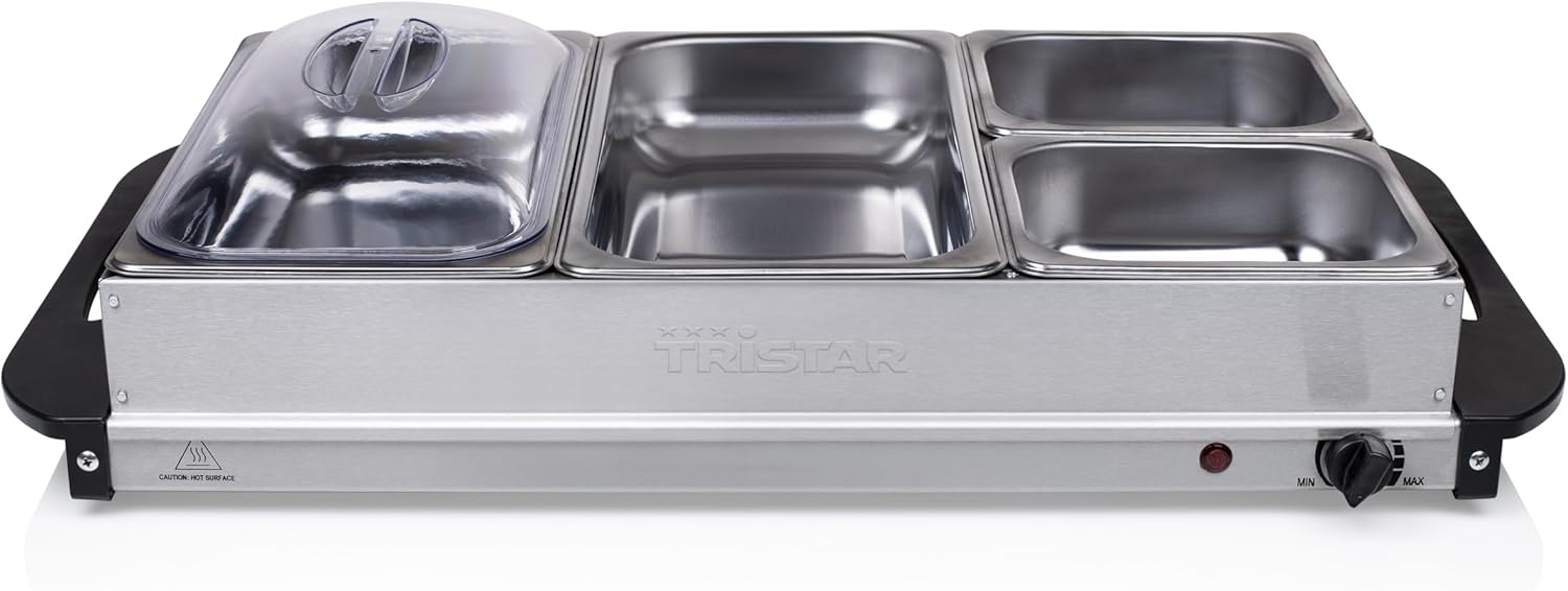 Tristar BP-6285 Scalda vivande, 300 W, Acciaio Inossidabile, Bianco