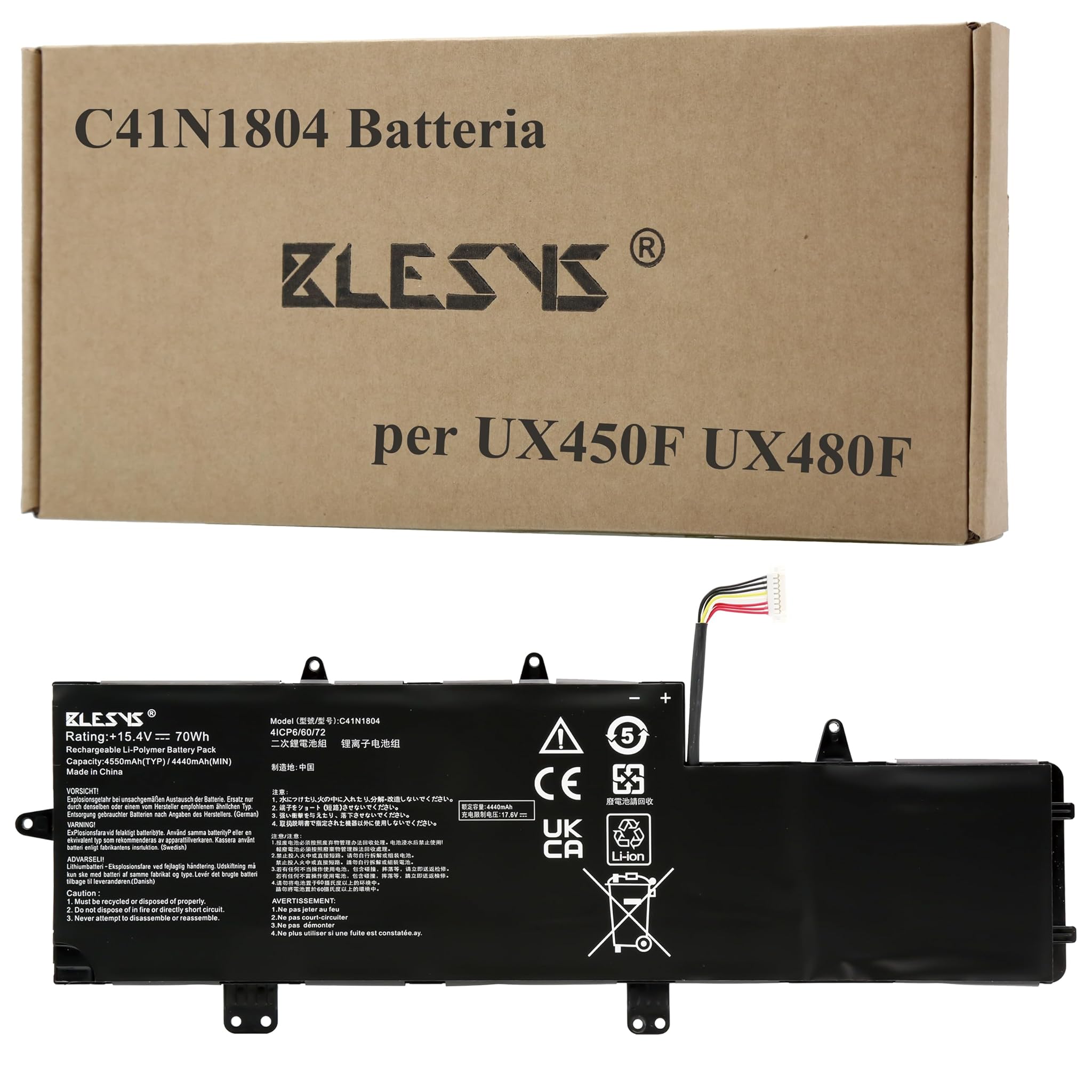 Blesys C41N1804 Batteria per ASUS Zenbook Pro 14 UX450 UX480