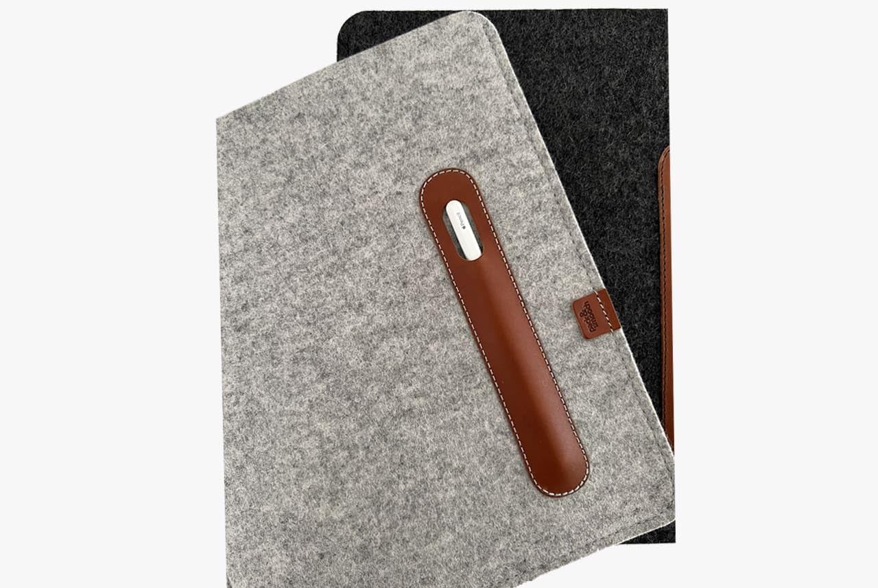 Pack & Smooch Custodia iPad Pro/Air 13 in Feltro e Pelle