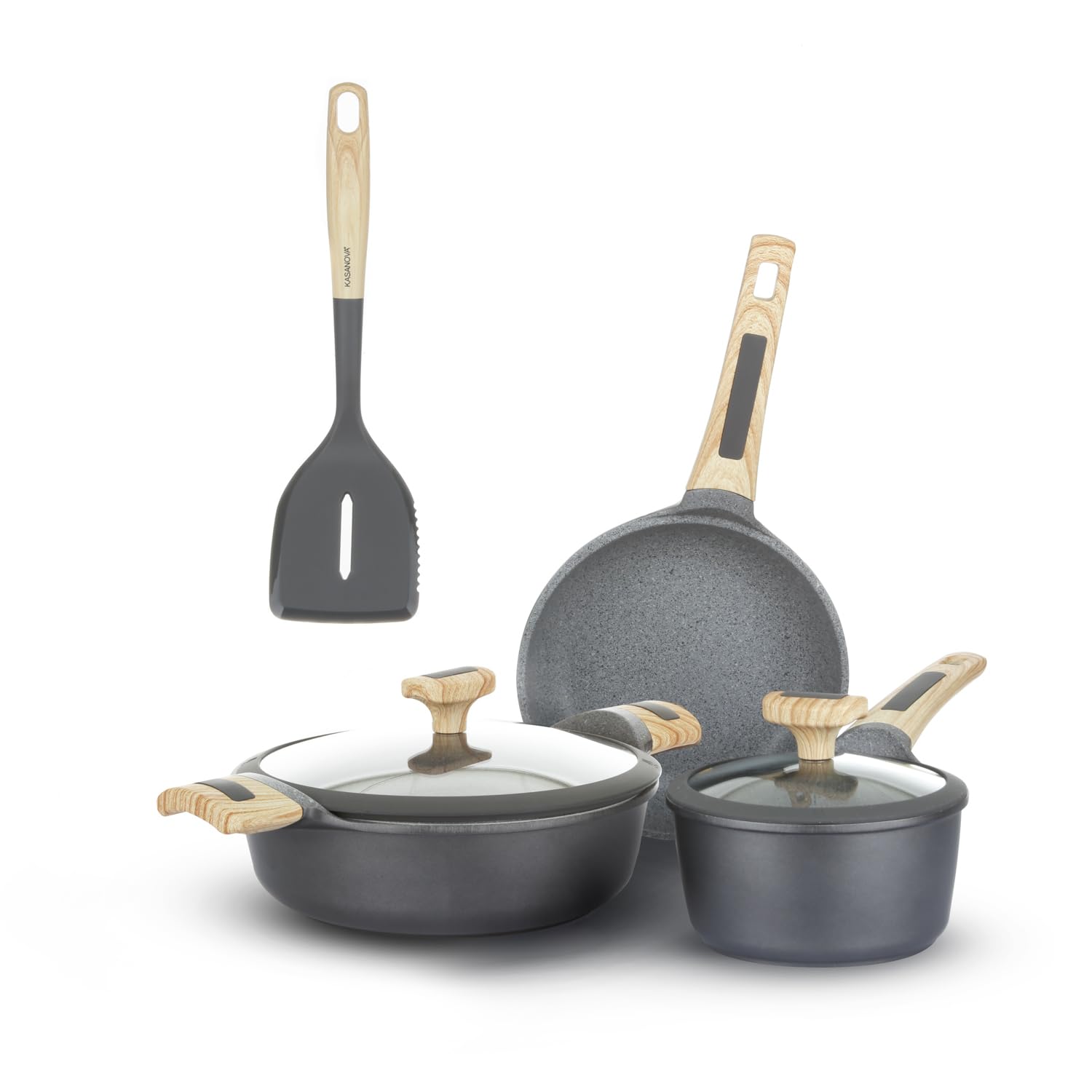 Kasanova Batteria di Pentole Antiaderenti (6 pezzi)