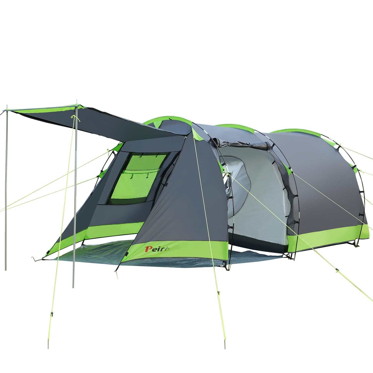 Peirhw Tenda a Tunnel per 4 Persone, Impermeabile 3000mm