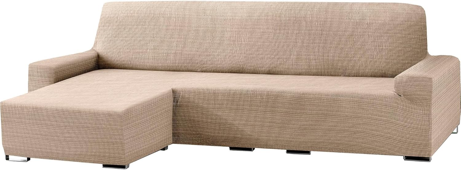 ECOMMERC3 Copridivano Chaise Longue Jacquard, Ecru