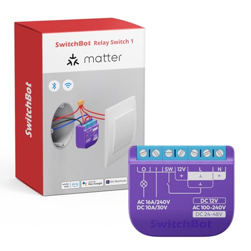 Switchbot Smart Interruttore Relè 1 con Ripetitore Bluetooth