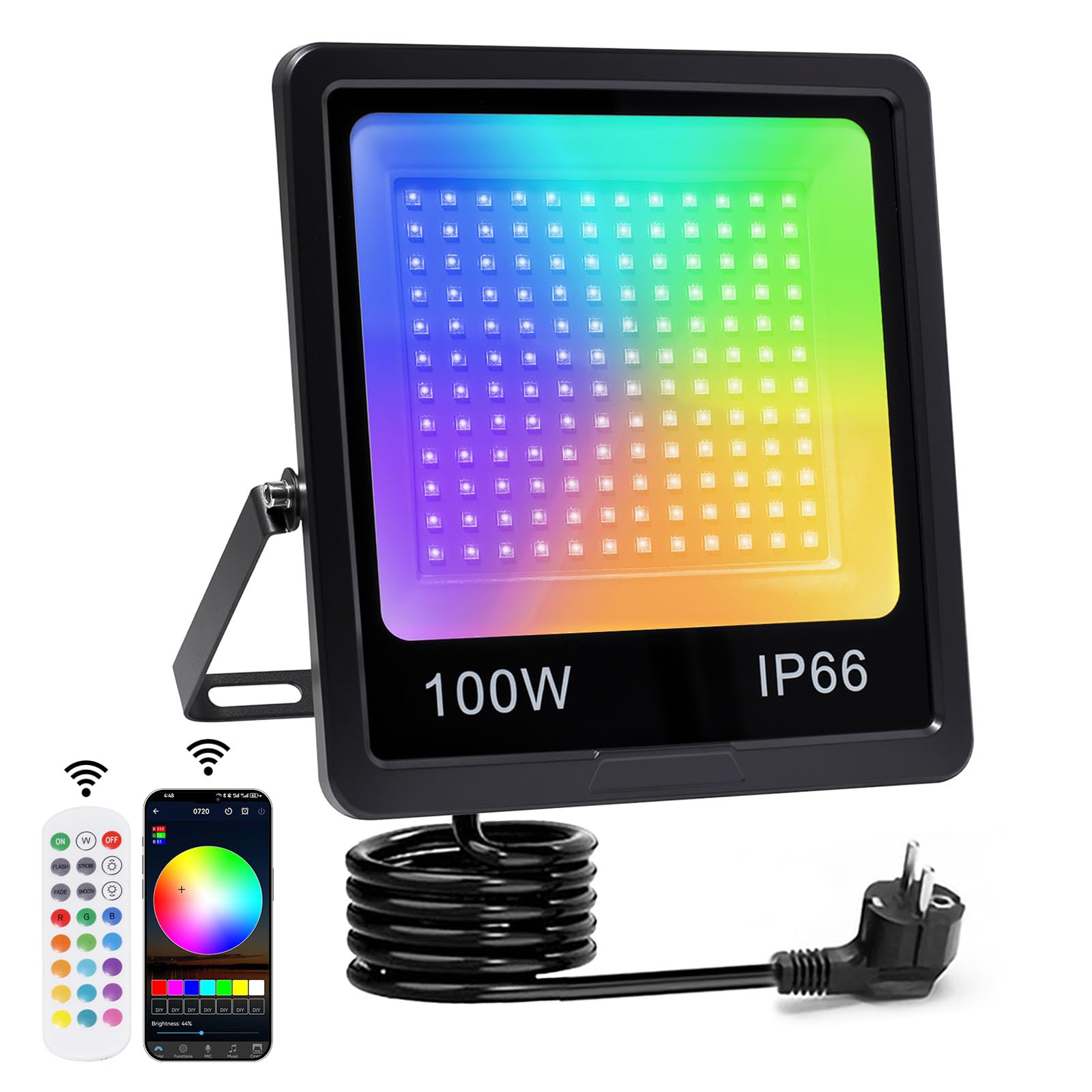 Outdoor RGB LED Spotlight 100W IP66