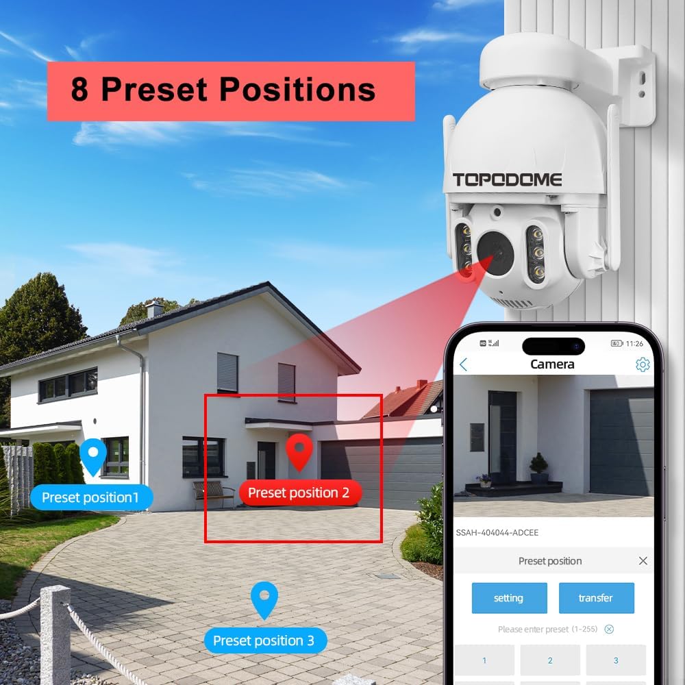 Topodome 2K PTZ - Telecamera Sorveglianza WiFi Esterna - immagine 4