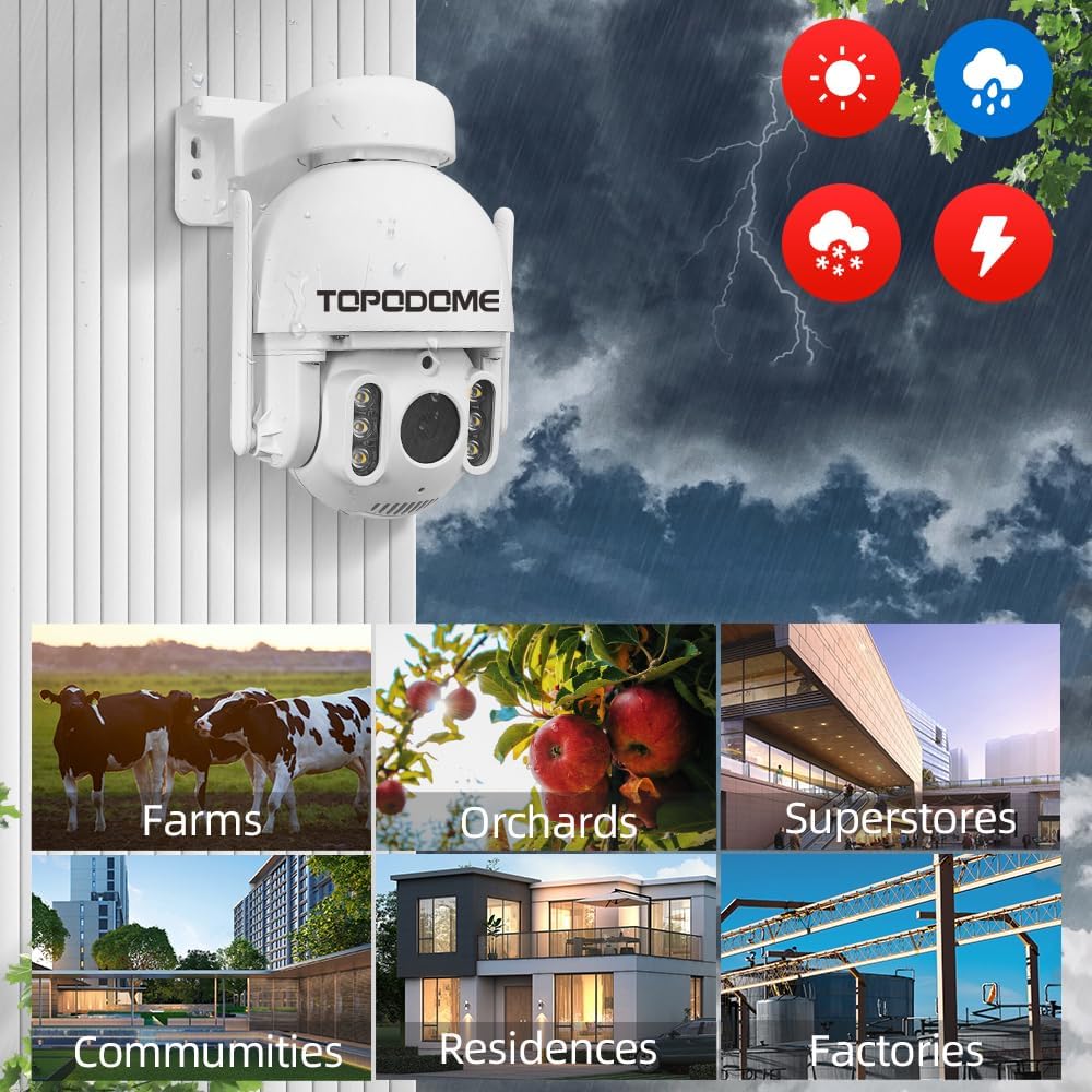 Topodome 2K PTZ - Telecamera Sorveglianza WiFi Esterna - immagine 5