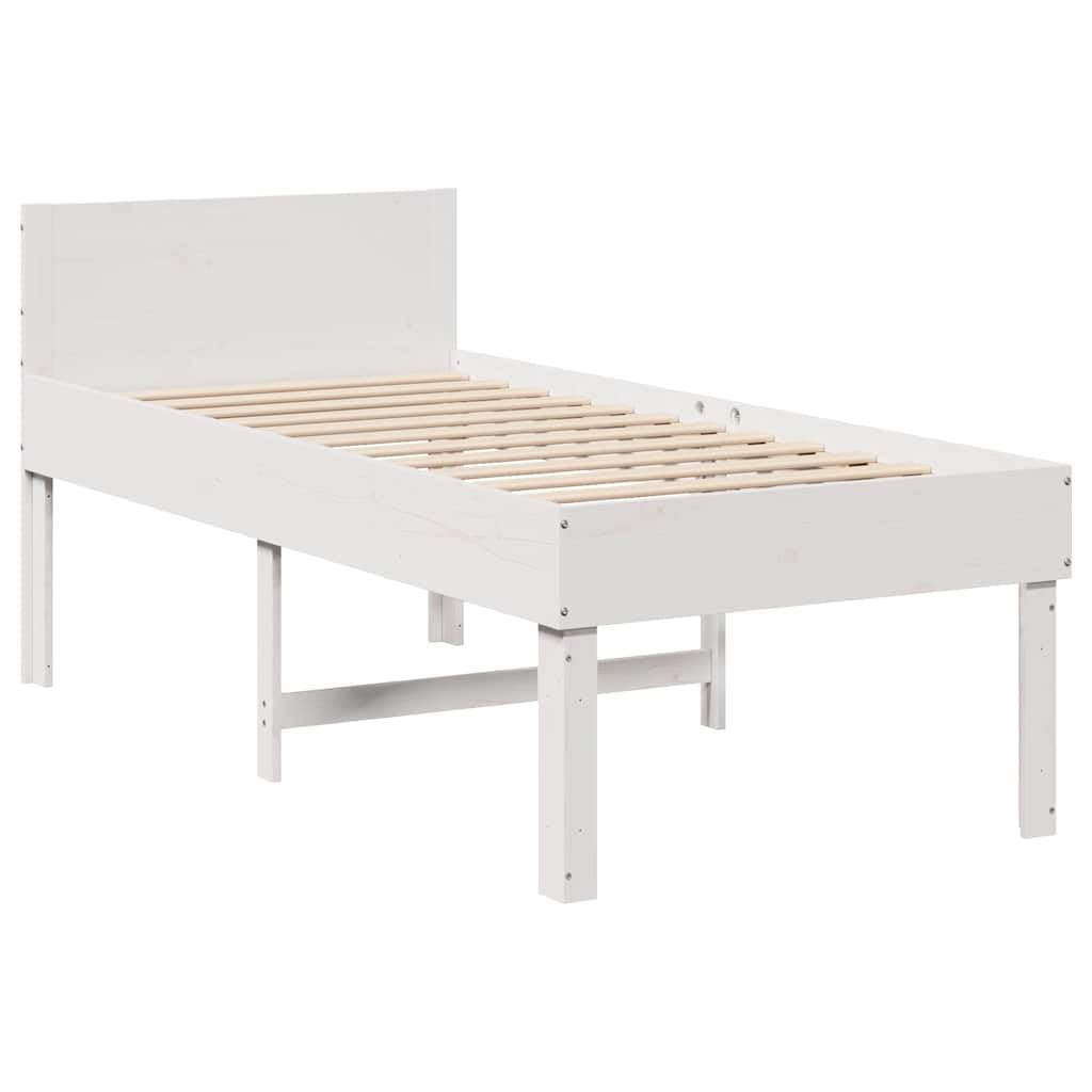 vidaXL Giroletto 80x200 cm Legno Massello Pino, Bianco