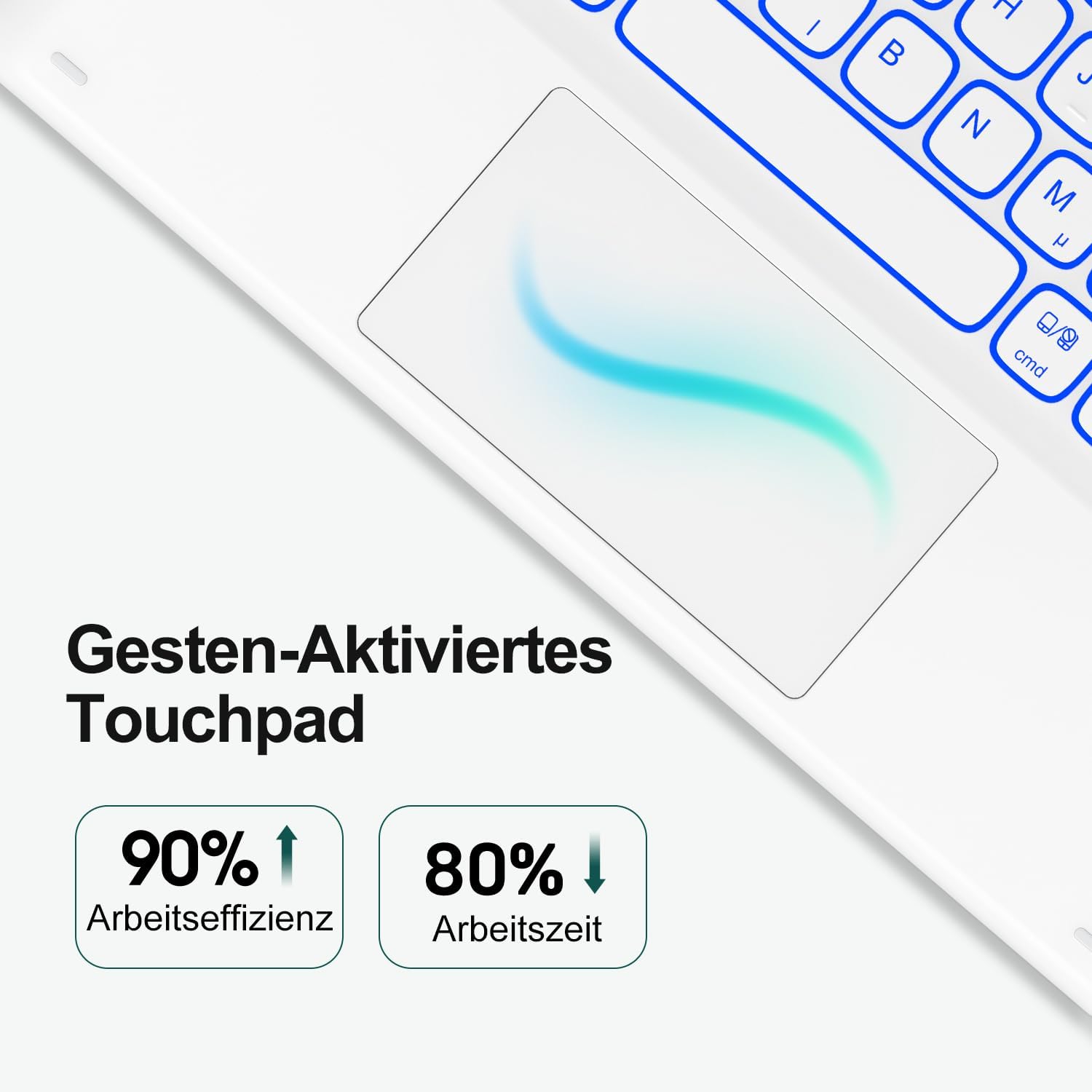 Earto Tastiera iPad 9ª Gen 10.2" con Smart Touchpad - immagine 2