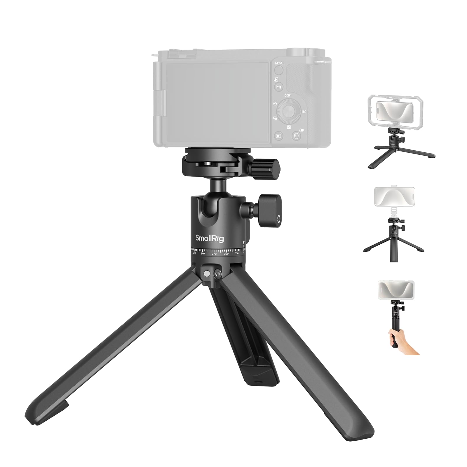 Smallrig Mini Treppiede da Tavolo con Testa a Sfera 360°