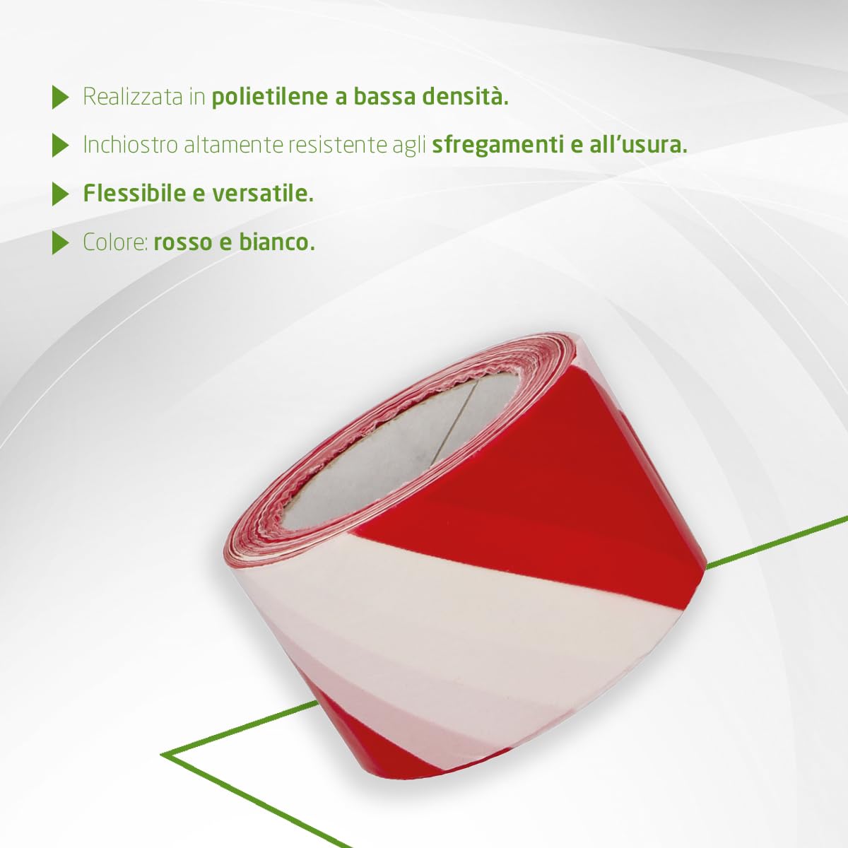 Amig - 24 Nastri Segnaletici Rosso e Bianco - immagine 4